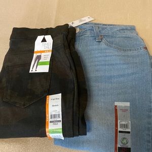 No Boundaries Time and Tru high rise jeggings and jeans.